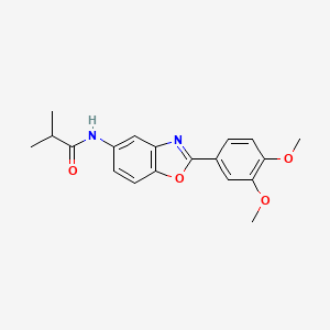 molecular formula C19H20N2O4 B5795556 N-[2-(3,4-dimethoxyphenyl)-1,3-benzoxazol-5-yl]-2-methylpropanamide 
