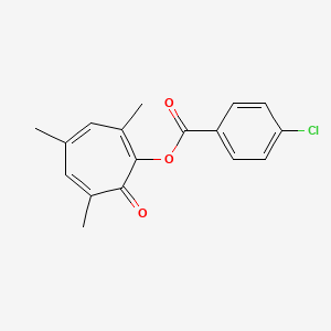 molecular formula C17H15ClO3 B5795561 2,4,6-trimethyl-7-oxo-1,3,5-cycloheptatrien-1-yl 4-chlorobenzoate 