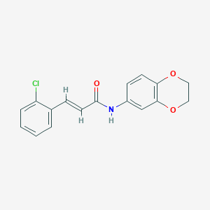 3-(2-chlorophenyl)-N-(2,3-dihydro-1,4-benzodioxin-6-yl)acrylamide