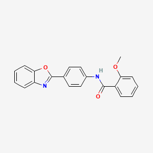 molecular formula C21H16N2O3 B5795573 N-[4-(1,3-benzoxazol-2-yl)phenyl]-2-methoxybenzamide 