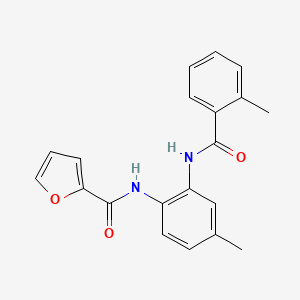 molecular formula C20H18N2O3 B5795594 N-{4-methyl-2-[(2-methylbenzoyl)amino]phenyl}-2-furamide 