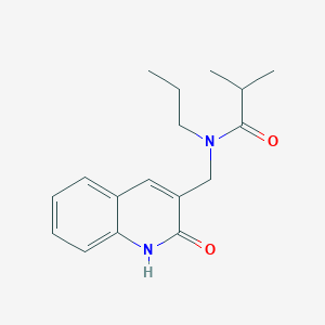 molecular formula C17H22N2O2 B5795629 N-[(2-hydroxy-3-quinolinyl)methyl]-2-methyl-N-propylpropanamide 