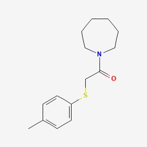 molecular formula C15H21NOS B5795632 1-{[(4-methylphenyl)thio]acetyl}azepane 
