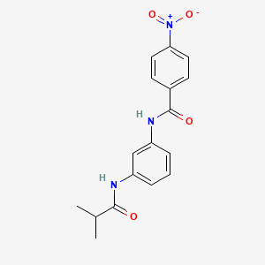 molecular formula C17H17N3O4 B5795633 N-[3-(isobutyrylamino)phenyl]-4-nitrobenzamide 
