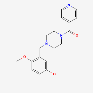 molecular formula C19H23N3O3 B5795637 1-(2,5-dimethoxybenzyl)-4-isonicotinoylpiperazine 