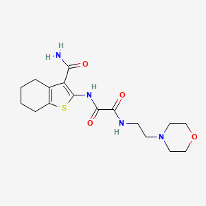 molecular formula C17H24N4O4S B5795649 N-[3-(aminocarbonyl)-4,5,6,7-tetrahydro-1-benzothien-2-yl]-N'-[2-(4-morpholinyl)ethyl]ethanediamide 