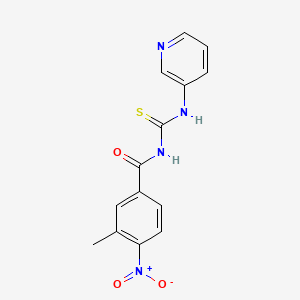 molecular formula C14H12N4O3S B5795678 3-methyl-4-nitro-N-[(3-pyridinylamino)carbonothioyl]benzamide 