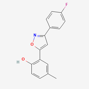 molecular formula C16H12FNO2 B5795687 2-[3-(4-fluorophenyl)-5-isoxazolyl]-4-methylphenol 