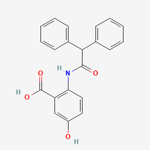 molecular formula C21H17NO4 B5795698 2-[(diphenylacetyl)amino]-5-hydroxybenzoic acid 