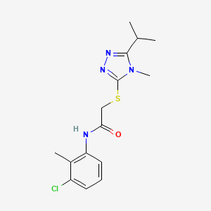 molecular formula C15H19ClN4OS B5795703 N-(3-chloro-2-methylphenyl)-2-[(5-isopropyl-4-methyl-4H-1,2,4-triazol-3-yl)thio]acetamide 