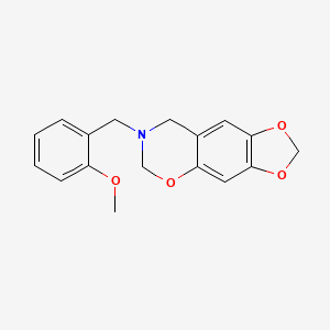 molecular formula C17H17NO4 B5795707 7-(2-methoxybenzyl)-7,8-dihydro-6H-[1,3]dioxolo[4,5-g][1,3]benzoxazine 
