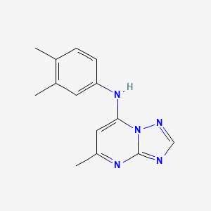 molecular formula C14H15N5 B5795708 N-(3,4-二甲苯基)-5-甲基[1,2,4]三唑并[1,5-a]嘧啶-7-胺 