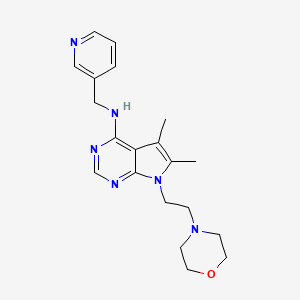 molecular formula C20H26N6O B5795715 5,6-dimethyl-7-[2-(4-morpholinyl)ethyl]-N-(3-pyridinylmethyl)-7H-pyrrolo[2,3-d]pyrimidin-4-amine 