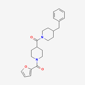 molecular formula C23H28N2O3 B5795718 4-benzyl-1-{[1-(2-furoyl)piperidin-4-yl]carbonyl}piperidine 