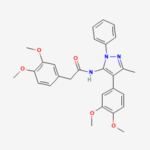 molecular formula C28H29N3O5 B5795721 2-(3,4-dimethoxyphenyl)-N-[4-(3,4-dimethoxyphenyl)-3-methyl-1-phenyl-1H-pyrazol-5-yl]acetamide 