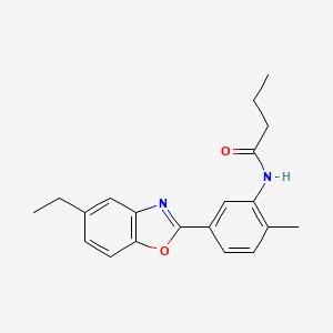 molecular formula C20H22N2O2 B5795772 N-[5-(5-ethyl-1,3-benzoxazol-2-yl)-2-methylphenyl]butanamide 