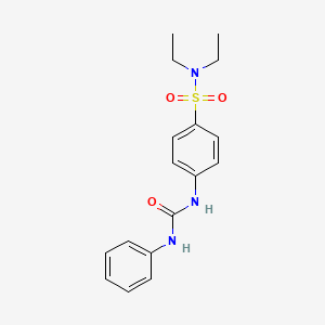 molecular formula C17H21N3O3S B5795781 4-[(anilinocarbonyl)amino]-N,N-diethylbenzenesulfonamide 