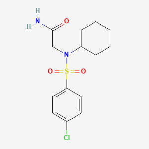 molecular formula C14H19ClN2O3S B5795789 N~2~-[(4-chlorophenyl)sulfonyl]-N~2~-cyclohexylglycinamide 