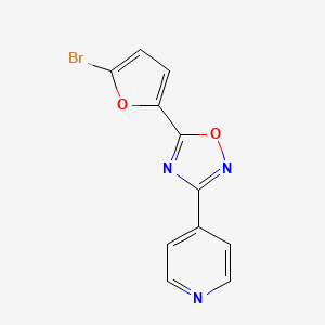 4-[5-(5-bromo-2-furyl)-1,2,4-oxadiazol-3-yl]pyridine