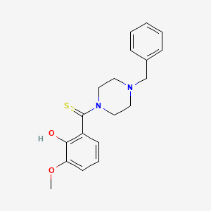 molecular formula C19H22N2O2S B5795818 2-[(4-benzyl-1-piperazinyl)carbonothioyl]-6-methoxyphenol 