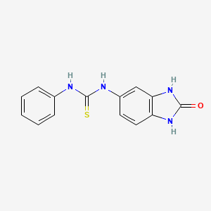molecular formula C14H12N4OS B5795831 N-(2-oxo-2,3-dihydro-1H-benzimidazol-5-yl)-N'-phenylthiourea 