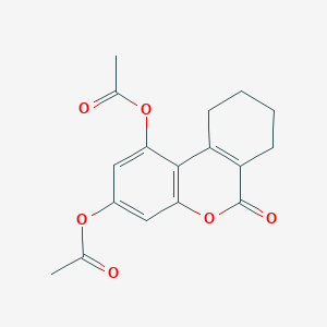 6H-Dibenzo[b,d]pyran-6-one, 1,3-bis(acetyloxy)-7,8,9,10-tetrahydro-