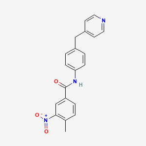 molecular formula C20H17N3O3 B5795854 4-methyl-3-nitro-N-[4-(4-pyridinylmethyl)phenyl]benzamide 