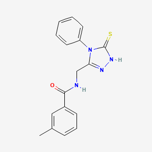 molecular formula C17H16N4OS B5795857 N-[(5-mercapto-4-phenyl-4H-1,2,4-triazol-3-yl)methyl]-3-methylbenzamide 