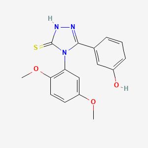 4-(2,5-dimethoxyphenyl)-5-(3-hydroxyphenyl)-2,4-dihydro-3H-1,2,4-triazole-3-thione