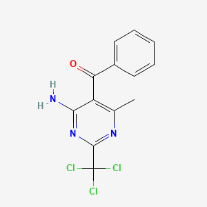 molecular formula C13H10Cl3N3O B5795877 [4-amino-6-methyl-2-(trichloromethyl)-5-pyrimidinyl](phenyl)methanone 