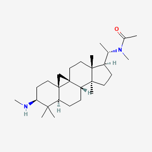 molecular formula C28H48N2O B579589 21-N-Acetylcycloprotobuxine D CAS No. 16974-77-9