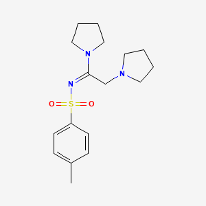 molecular formula C17H25N3O2S B5795896 N-(1,2-di-1-pyrrolidinylethylidene)-4-methylbenzenesulfonamide 