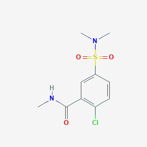 molecular formula C10H13ClN2O3S B5795899 2-chloro-5-[(dimethylamino)sulfonyl]-N-methylbenzamide 