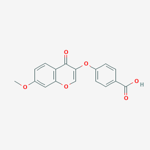 molecular formula C17H12O6 B5795906 4-[(7-methoxy-4-oxo-4H-chromen-3-yl)oxy]benzoic acid 
