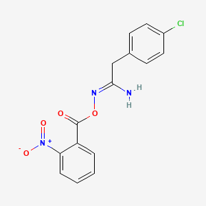 molecular formula C15H12ClN3O4 B5795920 2-(4-chlorophenyl)-N'-[(2-nitrobenzoyl)oxy]ethanimidamide 