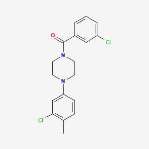 molecular formula C18H18Cl2N2O B5795921 1-(3-chlorobenzoyl)-4-(3-chloro-4-methylphenyl)piperazine 