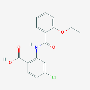 molecular formula C16H14ClNO4 B5795931 4-chloro-2-[(2-ethoxybenzoyl)amino]benzoic acid 