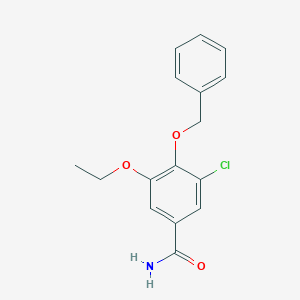molecular formula C16H16ClNO3 B5795941 4-(benzyloxy)-3-chloro-5-ethoxybenzamide 