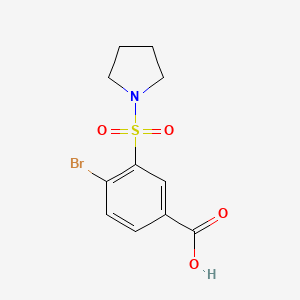 molecular formula C11H12BrNO4S B5795943 4-bromo-3-(1-pyrrolidinylsulfonyl)benzoic acid 