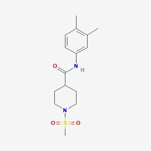 molecular formula C15H22N2O3S B5795948 N-(3,4-dimethylphenyl)-1-(methylsulfonyl)-4-piperidinecarboxamide 
