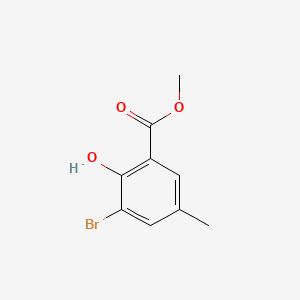 molecular formula C9H9BrO3 B579595 Methyl 3-bromo-2-hydroxy-5-methylbenzoate CAS No. 17746-77-9