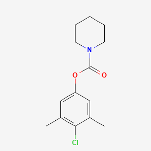 molecular formula C14H18ClNO2 B5795963 4-chloro-3,5-dimethylphenyl 1-piperidinecarboxylate 