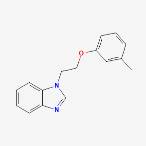 molecular formula C16H16N2O B5795974 1-[2-(3-methylphenoxy)ethyl]-1H-benzimidazole 