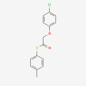 molecular formula C15H13ClO2S B5795975 S-(4-methylphenyl) (4-chlorophenoxy)ethanethioate 