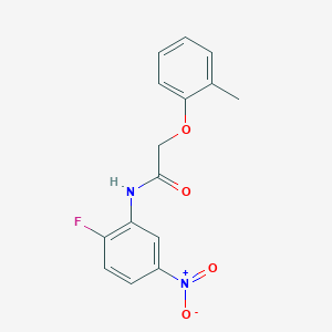 molecular formula C15H13FN2O4 B5795987 N-(2-fluoro-5-nitrophenyl)-2-(2-methylphenoxy)acetamide 