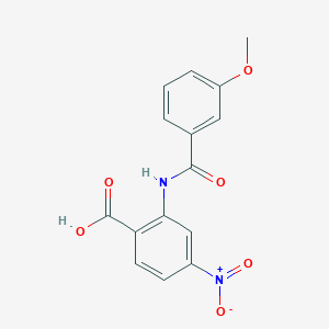 molecular formula C15H12N2O6 B5796002 2-[(3-methoxybenzoyl)amino]-4-nitrobenzoic acid 