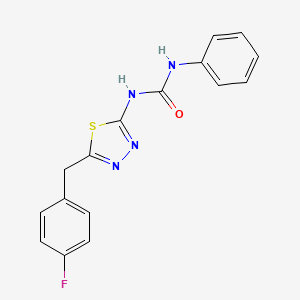 molecular formula C16H13FN4OS B5796004 N-[5-(4-fluorobenzyl)-1,3,4-thiadiazol-2-yl]-N'-phenylurea 