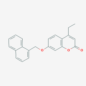 molecular formula C22H18O3 B5796010 4-ethyl-7-(1-naphthylmethoxy)-2H-chromen-2-one 
