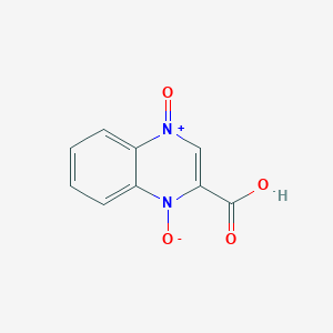 molecular formula C9H6N2O4 B579603 2-Quinoxalinecarboxylic acid, 1,4-dioxide CAS No. 17987-99-4