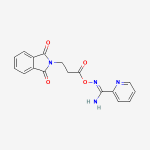 molecular formula C17H14N4O4 B5796044 N'-{[3-(1,3-dioxo-1,3-dihydro-2H-isoindol-2-yl)propanoyl]oxy}-2-pyridinecarboximidamide 